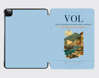 Thumbnail for Nea Anchialos National Airport (VOL) design on light blue ipad tablet case
