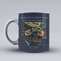 Thumbnail for VINTAGE G4323 - The Bicycle Shop Wings - Ceramic Mug design on darkblue