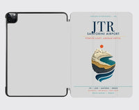 Thumbnail for Santorini Airport (JTR) design on light gray ipad tablet case