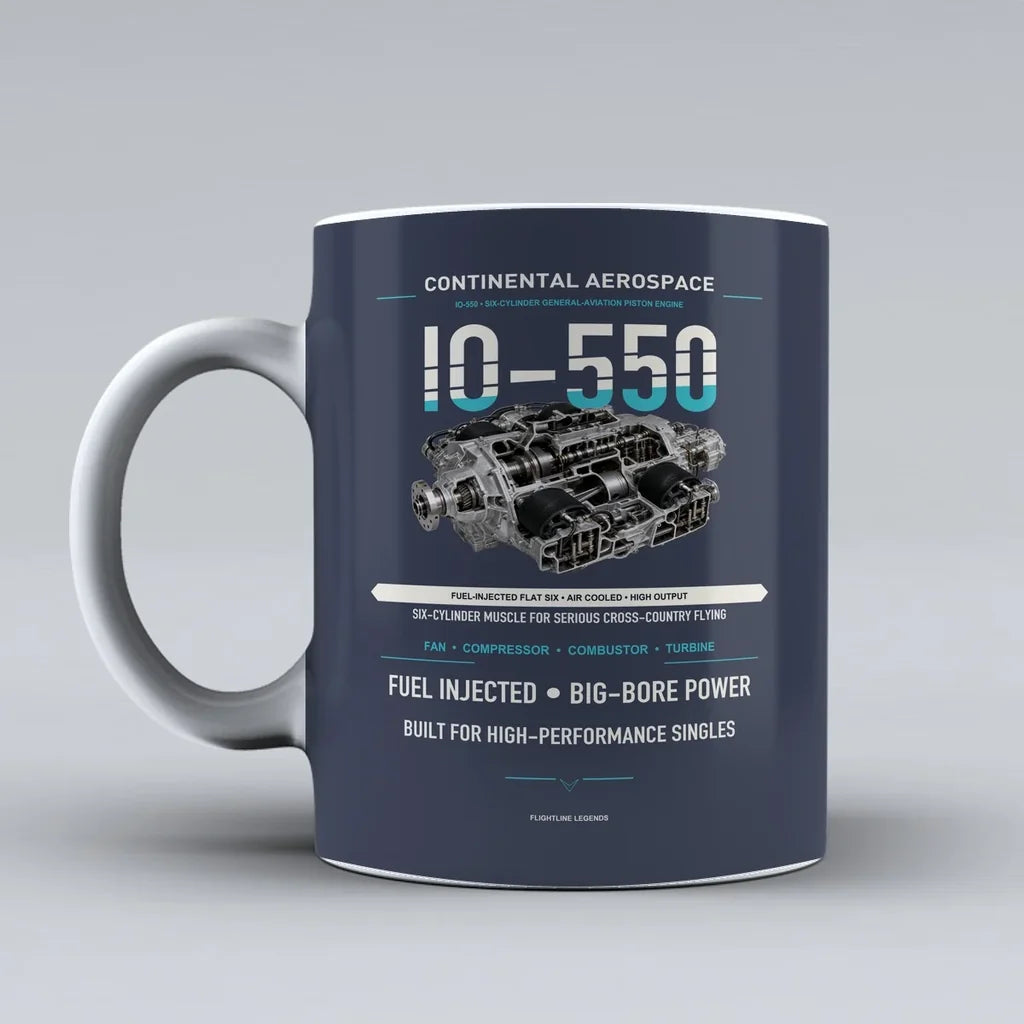 Mug design on dark blue io 550