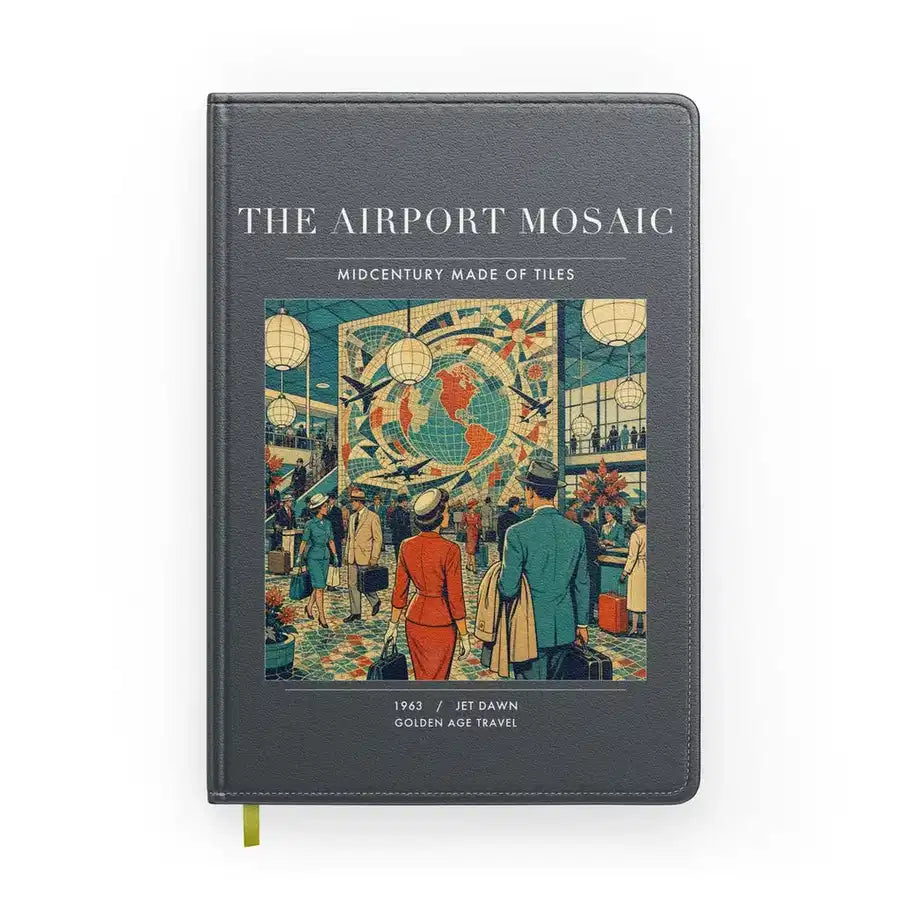 VINTAGE G4132 - The Airport Mosaic - Designed Notebooks design on gray