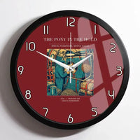 Thumbnail for VINTAGE G4235 - The Pony In The Hold - Designed Wall Clocks design on darkred framed