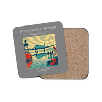 Thumbnail for The Salt Flat Mirror - Designed Coasters design on gray 1-piece