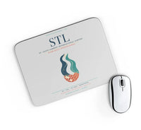 Thumbnail for St. Louis Lambert International Airport (STL) design on light gray rectangle mouse pad