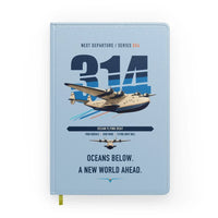 Thumbnail for Boeing 314 Clipper design on light blue notebook