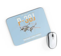 Thumbnail for P-38J Lightning design on light blue rectangle mouse pad