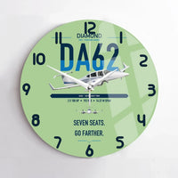 Thumbnail for Diamond DA62 design on light green no frame wall clock