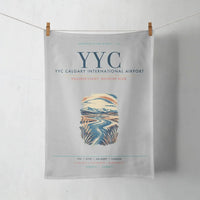 Thumbnail for YYC Calgary International Airport (YYC) design on light gray towel
