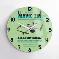 Thumbnail for DJI Mavic 3 Multispectral design on light green no frame wall clock