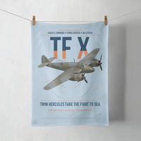 Thumbnail for Bristol Beaufighter TF X design on light blue towel