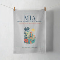 Thumbnail for Miami International Airport (MIA) design on light gray towel
