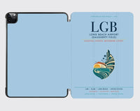 Thumbnail for Long Beach Airport (Daugherty Field) (LGB) design on light blue ipad tablet case