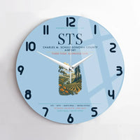 Thumbnail for Charles M. Schulz–Sonoma County Airport Santa Rosa (STS) design on light blue no frame wall clock
