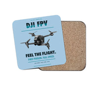 Thumbnail for DJI FPV design on light blue 1 piece coaster