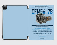 Thumbnail for CFM56-7B design on light blue ipad tablet case
