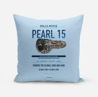 Thumbnail for PEARL 15 design on light blue pillow