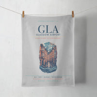 Thumbnail for Glasgow Airport (GLA) design on light gray towel