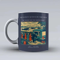 Thumbnail for VINTAGE G4522 - The Ration Queue By The Field - Ceramic Mug design on darkblue