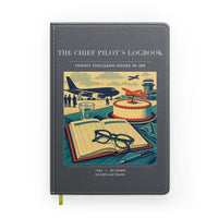 Thumbnail for VINTAGE G4426 - The Chief Pilot's Logbook - Designed Notebooks design on gray