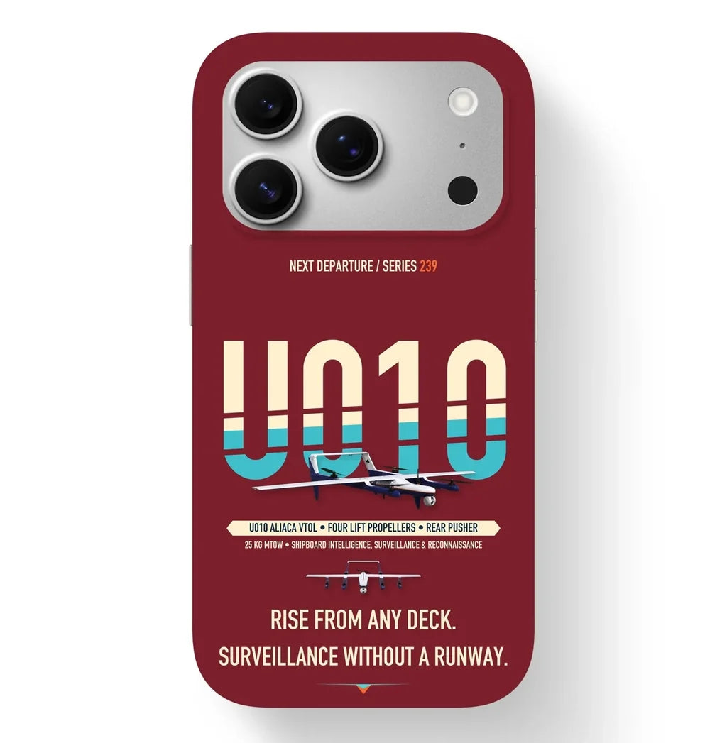 Airbus U010 Aliaca VTOL Case design on dark red iphone case