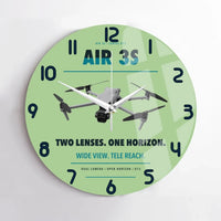 Thumbnail for DJI Air 3S design on light green no frame wall clock