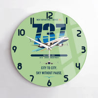 Thumbnail for Boeing 737 MAX 8 design on light green no frame wall clock