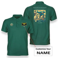 Thumbnail for VINTAGE G4374 - The Flight Kitchen Ballet - Double-Side Polo T-Shirt design on green+name