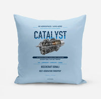 Thumbnail for CATALYST design on light blue pillow