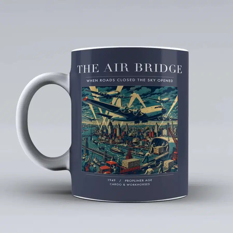 VINTAGE G4099 - The Air Bridge - Ceramic Mug design on darkblue