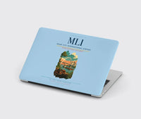 Thumbnail for Quad City International Airport (MLI) design on light blue MacBook case