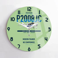 Thumbnail for Tecnam P2008JC NG design on light green no frame wall clock