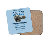 Thumbnail for Embraer ERJ145 design on light blue 1 piece coaster