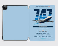 Thumbnail for Boeing 747-200B design on light blue ipad tablet case