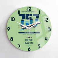 Thumbnail for Boeing 757-200 design on light green no frame wall clock