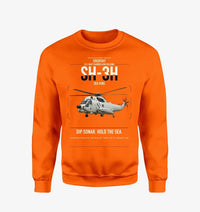 Thumbnail for Sikorsky SH-3H Sea King design on orange sweatshirt