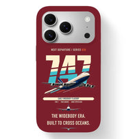 Thumbnail for Boeing 747-200B design on dark red magsafe iphone case
