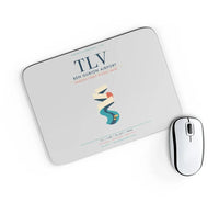 Thumbnail for Tel Aviv Ben Gurion Airport (TLV) design on light gray rectangle mouse pad