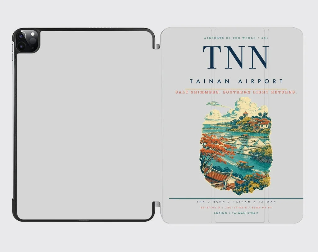 Tainan Airport (TNN) design on light gray ipad tablet case