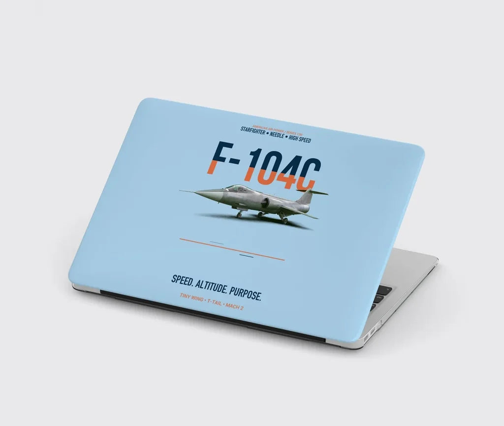 F-104C Starfighter Speed In A Straight Line design on light blue MacBook case