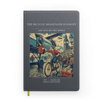 Thumbnail for VINTAGE G4311 - The Bicycle Messenger Handoff - Designed Notebooks design on gray