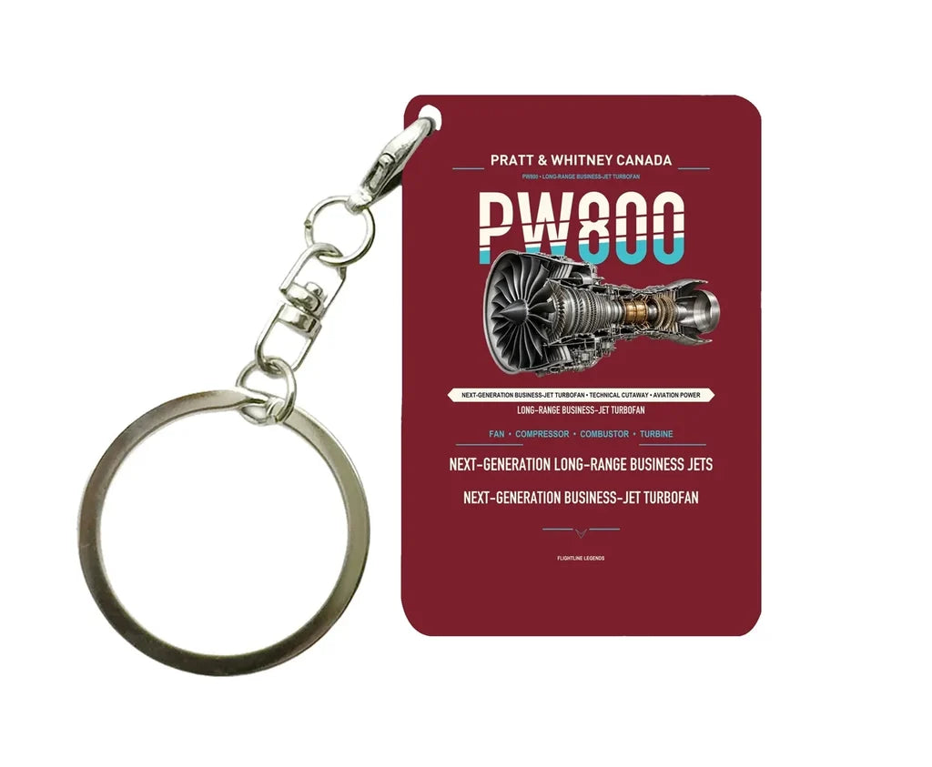 PW800 Key Chain design on dark red key chain