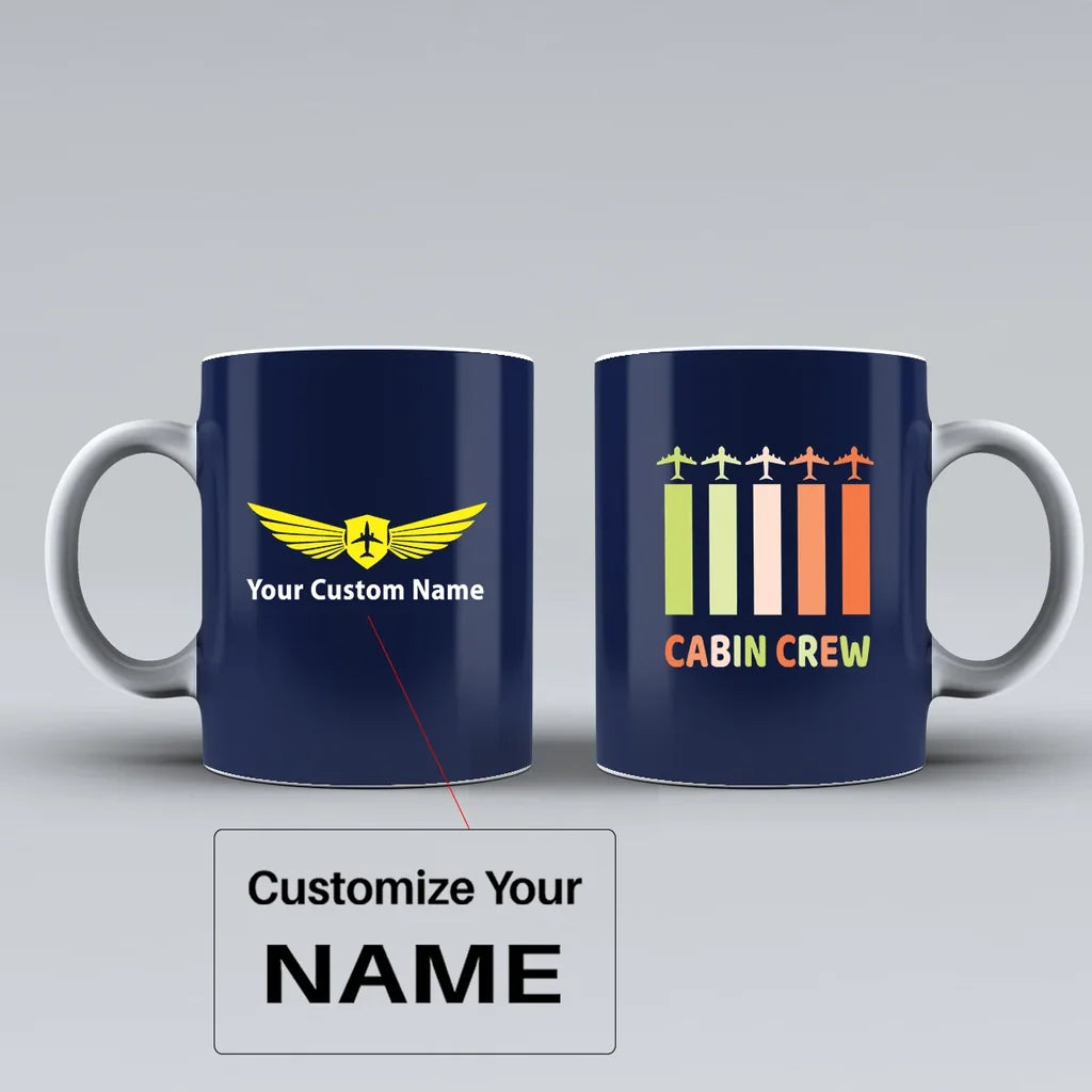 Customisable Colourful Cabin Crew Mug - view 5