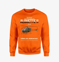 Thumbnail for Sud Aviation SE 3130 Alouette II design on orange sweatshirt