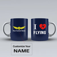 Thumbnail for Customisable I Love Flying Mug - view 5