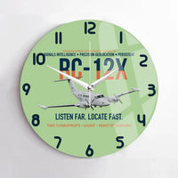 Thumbnail for RC-12X Guardrail Signals From Above design on light green no frame wall clock