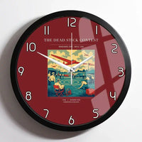 Thumbnail for VINTAGE G4257 - The Dead Stick Contest - Designed Wall Clocks design on darkred framed