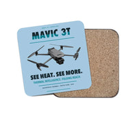 Thumbnail for DJI Mavic 3 Thermal design on light blue 1 piece coaster