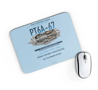Thumbnail for PT6A-67 design on light blue rectangle mouse pad