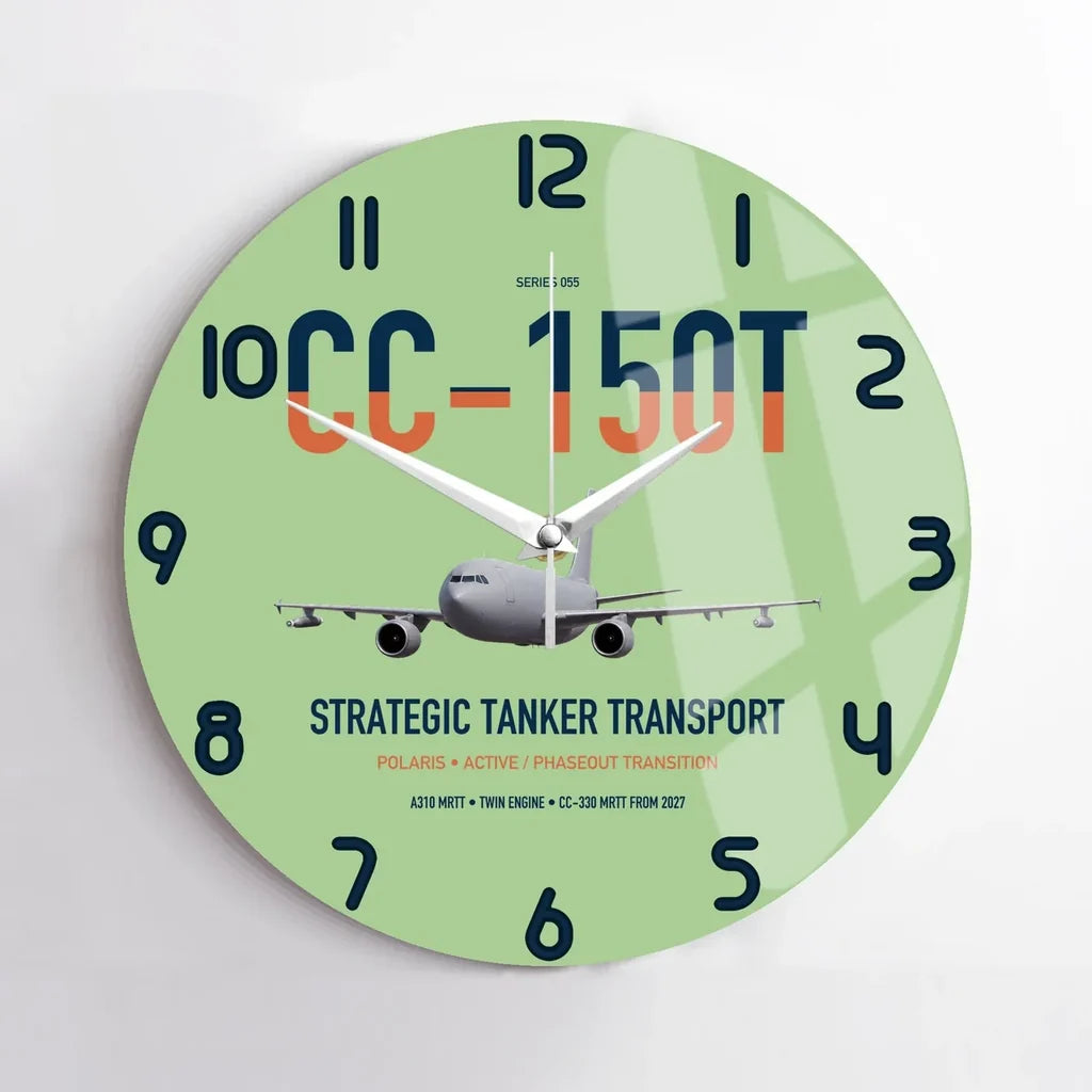 Airbus CC-150T Polaris design on light green no frame wall clock
