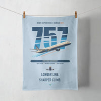 Thumbnail for Boeing 757-300 design on light blue towel
